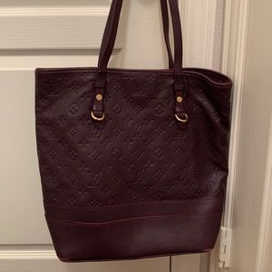 Purple Louis Vuitton tote